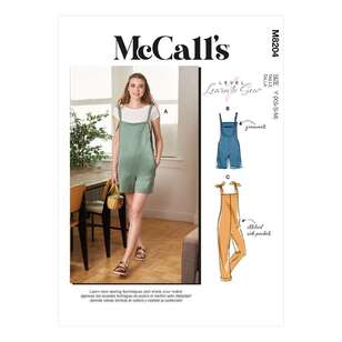 McCall's M8204 Misses' Overalls