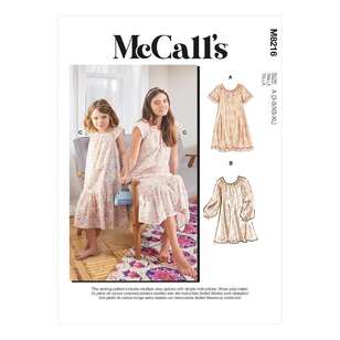 McCall's M8216 Misses' & Children's Dresses Medium - X Large