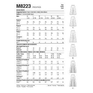 McCall's M8223 Misses' Pants