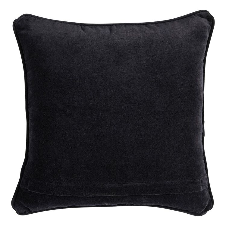 KOO Romain Embroidered Cushion Black 45 x 45 cm
