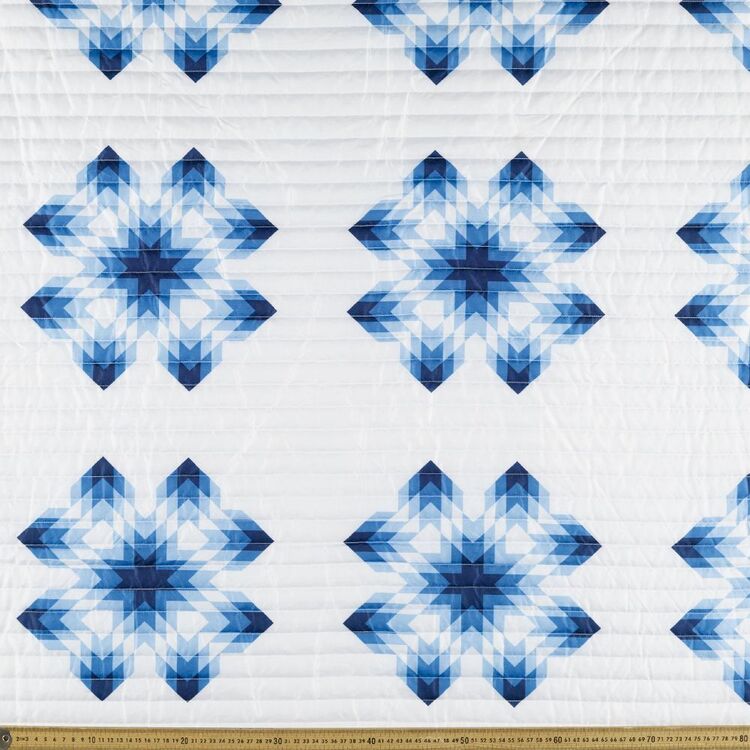 Geometric Cross Printed 120 cm Puffer Fabric Multicoloured 120 cm