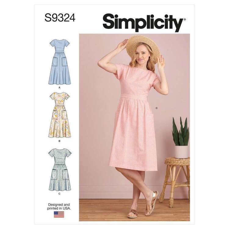 Simplicity S9324 Misses' Dresses with Pockets Pattern Simplicity S9324 Misses' Dresses with Pockets Pattern