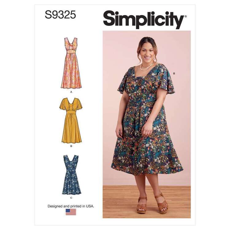 Simplicity Sewing Pattern S9325 Misses & Women's Dress With Length & Sleeve Variations