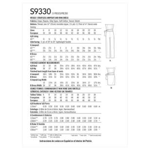 Simplicity Sewing Pattern S9330 Misses' Strapless Jumpsuit & Mini Dress
