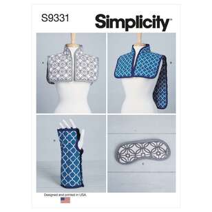 Simplicity Sewing Pattern S9331 Hot or Cold Shoulder Wrap, Mask and Wrist Wrap One Size
