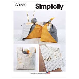 Simplicity Sewing Pattern S9332 Craft Bags One Size