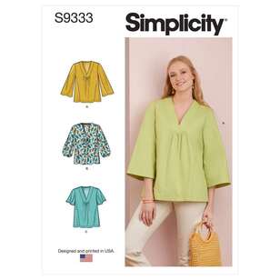 Simplicity Sewing Pattern S9333 Misses' Top with Sleeve Variations