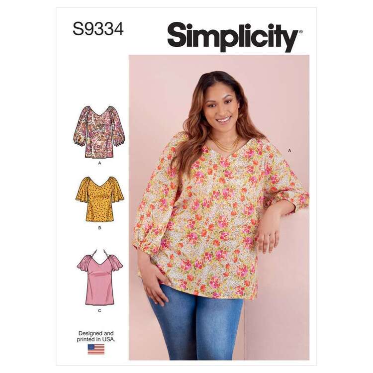 Simplicity Sewing Pattern S9334 Misses' & Women's Tops in Two Lengths