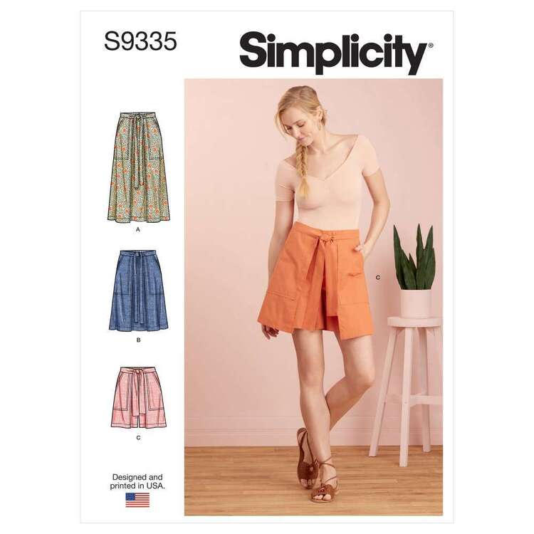 Simplicity Sewing Pattern S9335 Misses' Skirts in Two Lengths & Skort