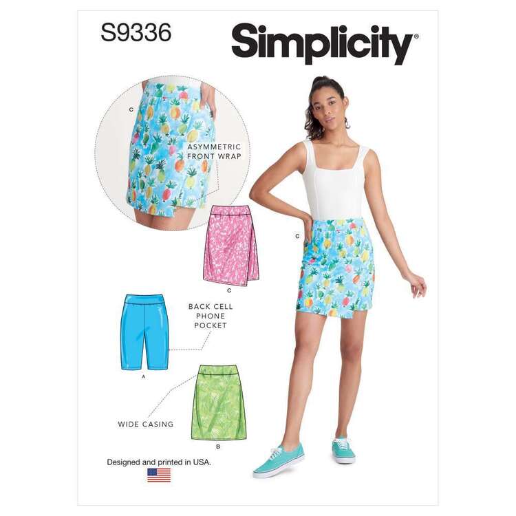 Simplicity Sewing Pattern S9336 Misses' Knit Skorts & Shorts