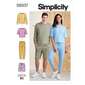 Simplicity Sewing Pattern S9337 Unisex Knits Only Tops, Pants and Shorts X Small - X Large