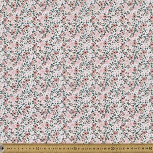 Country Garden TC Bloom Printed 112 cm Polycotton Fabric Pink 112 cm