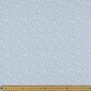 Country Garden TC Pitter Patter Printed 112 cm Polycotton Fabric Blue 112 cm