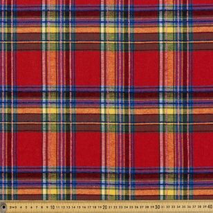 Yarn Dyed Tartan Printed 145 cm Suiting Fabric Red 145 cm