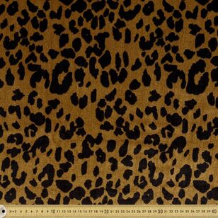 Leopard Printed 147 cm Velveteen Fabric Chocolate 147 cm