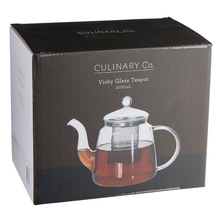 Culinary Co Visby Glass Teapot Clear 1 L