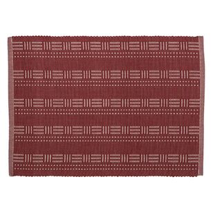 Dine By Ladelle Totem Ribbed Placemat Rust 33 x 45 cm
