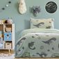 Kids House Dino Teddy Glow In The Dark Quilt Cover Set Green