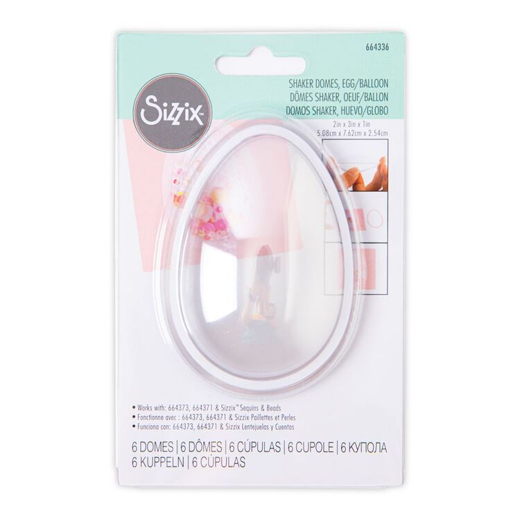 Sizzix Making Essential Shaker Domes 6 Pack