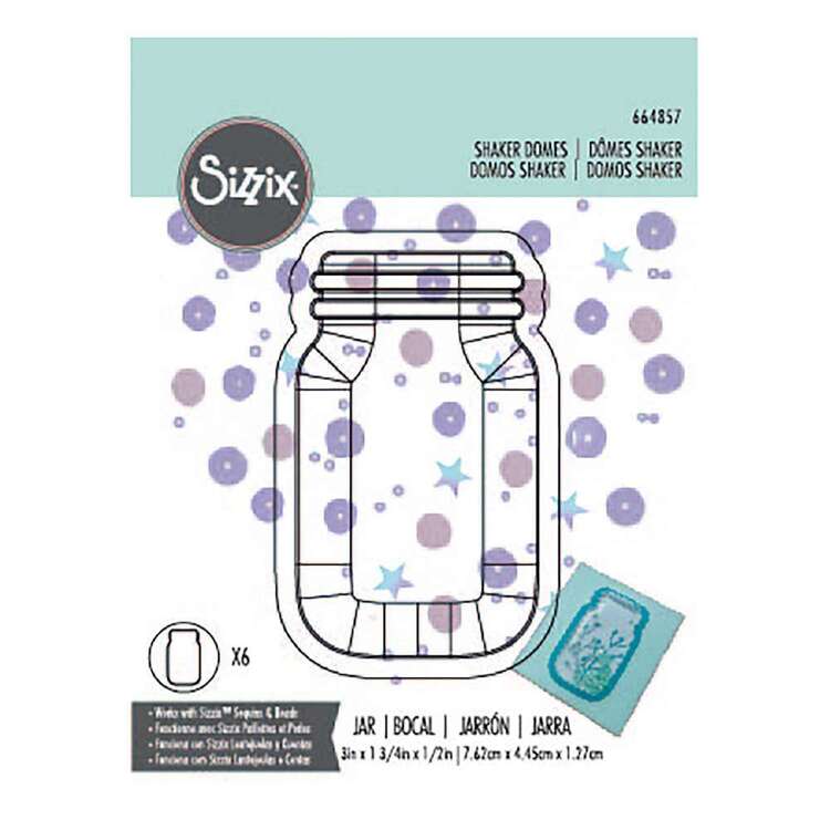 Sizzix Making Essential Shaker Domes Jar 6 Pack