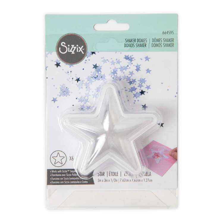 Sizzix Making Essential 3" Star Shaker Domes 6 Pack