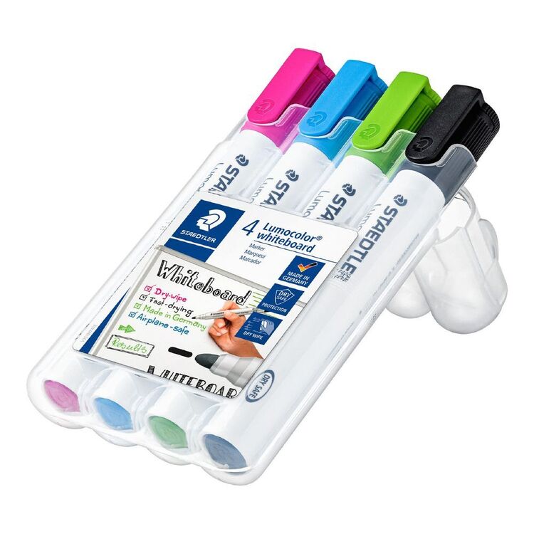Staedtler Lumocolor Whiteboard Markers 4 Pack Multicoloured