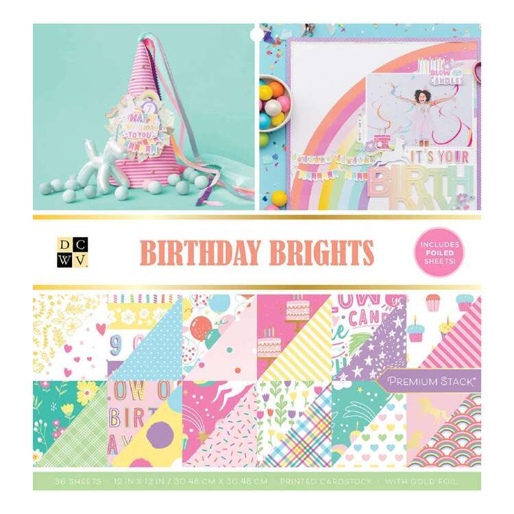 Die Cuts With A View Birthday Brights Paper Pad
