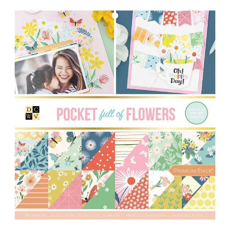 Die Cuts With A View Pocket Full Of Flowers Paper Pad