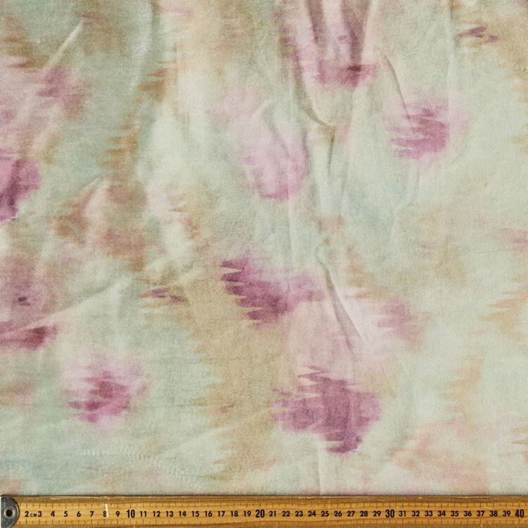Abstract Ikat Printed 148 cm Polyester Elastane Velvet Fabric