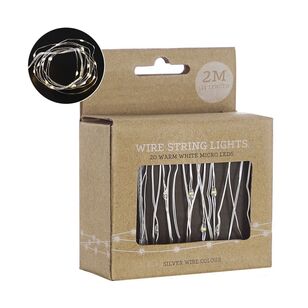 Bud LED String Of 20 Lights Silver