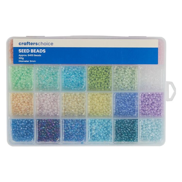 Crafter's Choice Boxed 3 mm Seed Beads Multicoloured 3 mm