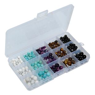 Crafters Choice Boxed Round Stone Beads Multicoloured 6 / 8 / 10 mm