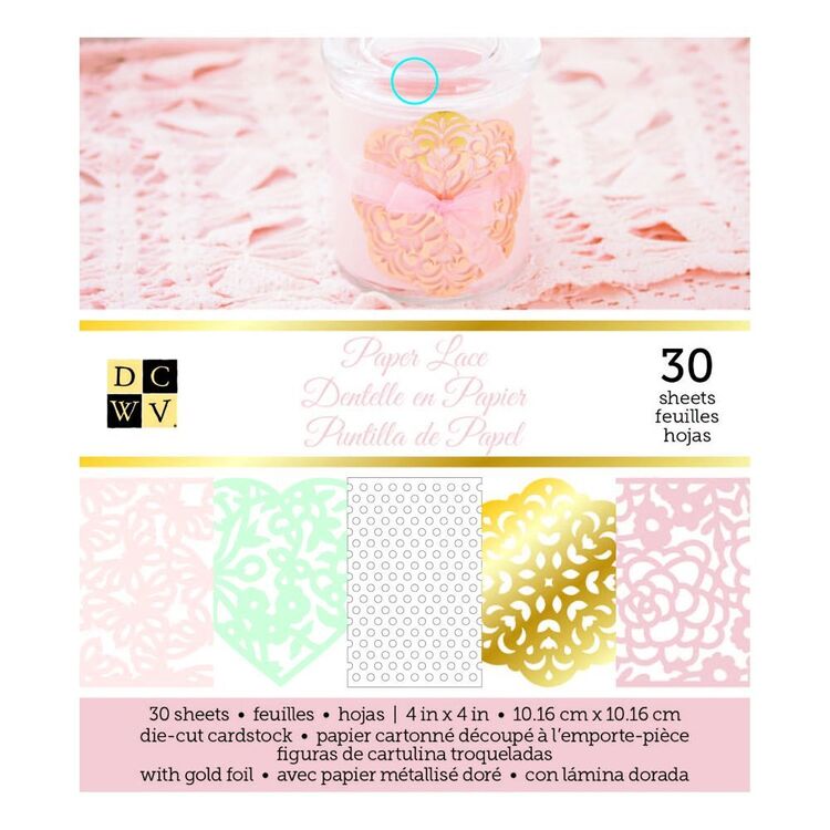 Die Cuts With A View Paper Lace Paper Pad Paper Lace 4 x 4 in
