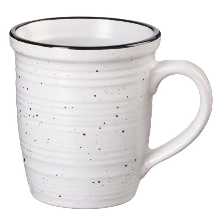 Culinary Co Nolan Mugs Set Of 4 Black & White Speckled