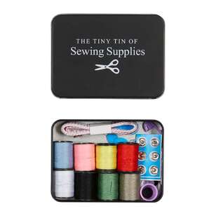 The Tiny Tin Of Sewing Supplies Black