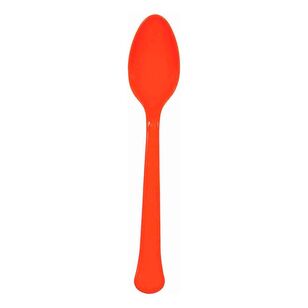 Amscan Orange Heavy Weight Plastic Spoons 20 Pack Orange