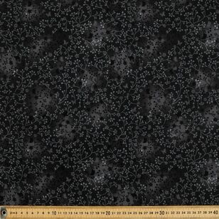 Flutter Printed 112 cm Cotton Blender Fabric Black 112 cm