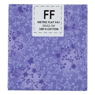 Flutter Printed Cotton Flat Fat Blender Fabric Lilac 50 x 52 cm