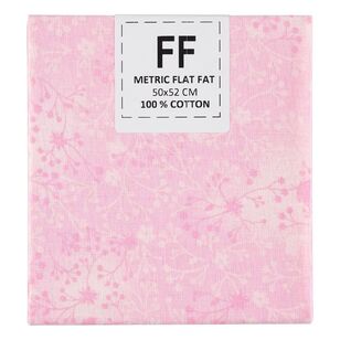 Flutter Printed Cotton Flat Fat Blender Fabric Pale Pink 50 x 52 cm