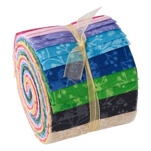 Flutter Printed Cotton Blender Jelly Roll 20 Pieces Multicoloured