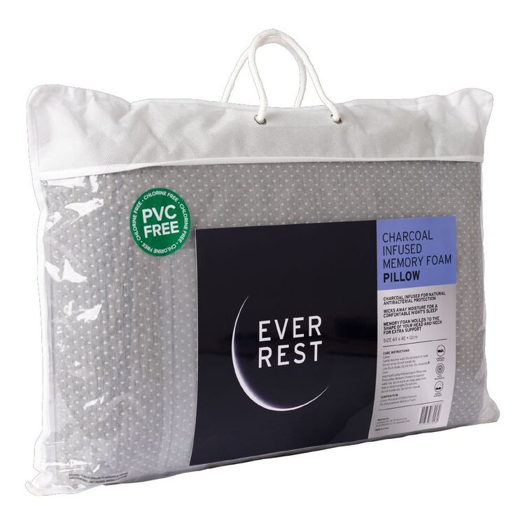Ever Rest Bamboo Cover Charcoal Infused Memory Foam Pillow