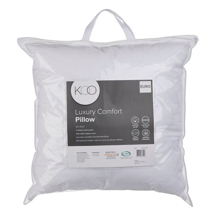 KOO Luxury Comfort European Pillow White