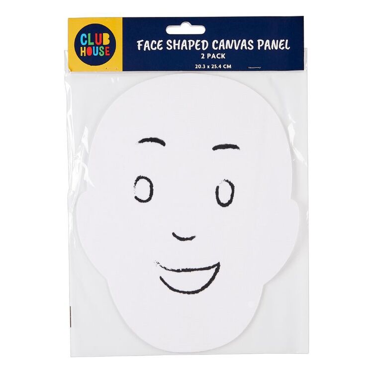 Club House White Canvas Face Shape 2 Pack