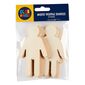 Club House Wood People Shapes 12 Pack Natural