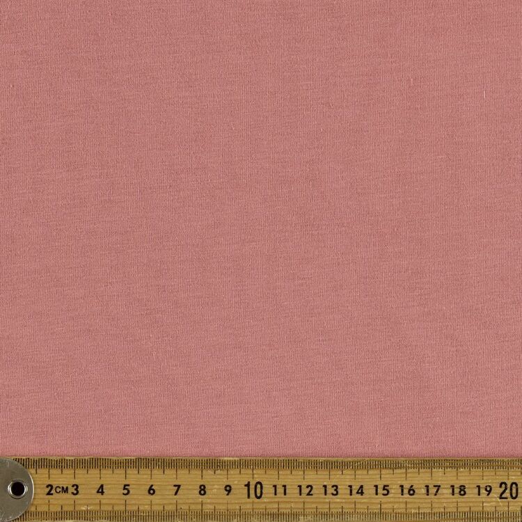 Plain 148 cm 220 GSM Organic Cotton Elastane Jersey Fabric Ash Rose 148 cm