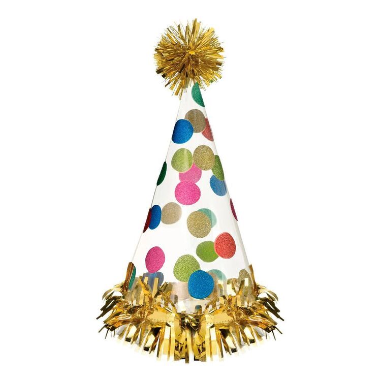 Amscan Happy Dots Cone Hat Multicoloured