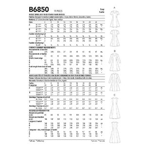 Butterick Sewing Pattern B6850 Misses' Jewel or V-Neck Fit & Flare Dresses 6 - 22