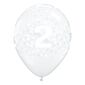 Qualatex Number 2 Diamond Clear Latex Balloon Diamond Clear 28 cm