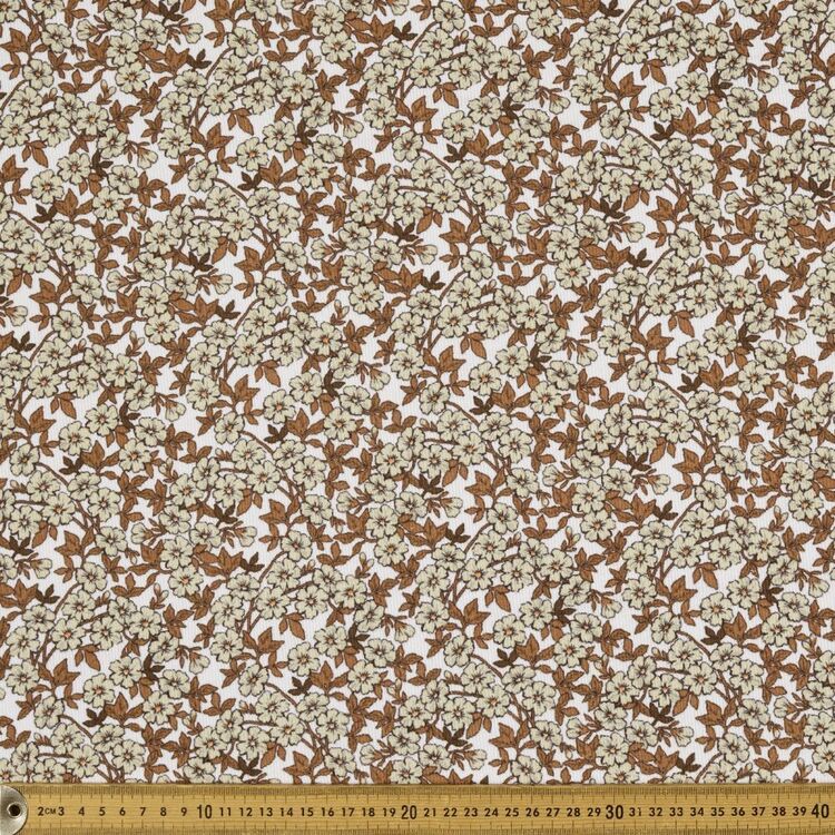 Flowers All Over Printed 112 cm Pinwale Corduroy Fabric