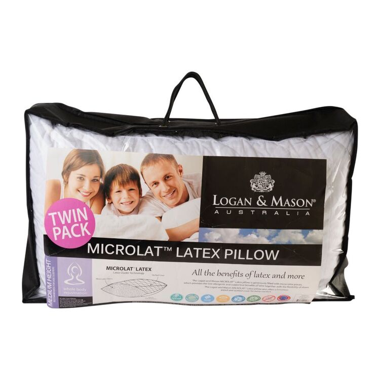 Logan & Mason Microlat Latex Pillow 2 Pack